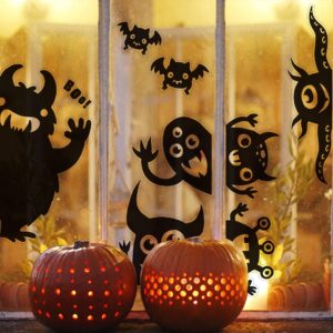 JOYIN Halloween Decorations Window Clings - Hallowmas Monster Window Covers Novelty Cute Wiggly Monster Window Decal Stickers for Halloween Party Decoration Party Supplies Decor Window Decoration