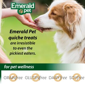 Emerald Pet Quiche Royale Premium Training Dog Treats — Healthy and Tasty Natural Dog Chews Made with Real Eggs — Limited Ingredient Dog Treats Made in The USA — Bacon & Cheese Treats, 6 oz