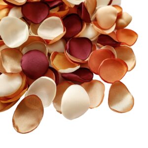 lookein 300pcs terracotta rose petals satin flower petals for wedding flower girl basket table centerpieces aisle runner party confetti bridal shower dinner wedding decoration