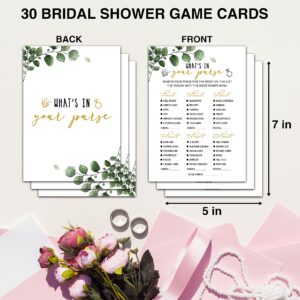 OZTEMETY Bridal Shower Games - Greenery Engagement Party Game Cards For Wedding, Bachelorette Party - Bridal Shower Decorations, 30 Cards(011)