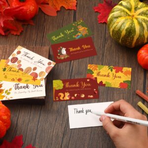 240 Pcs Thanksgiving Thank You for Supporting My Small Business Cards Grateful Fall Thank You Cards Thanksgiving Cards for Small Businesses Gift Autumn Holiday Parties Celebrations