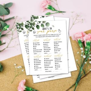 OZTEMETY Bridal Shower Games - Greenery Engagement Party Game Cards For Wedding, Bachelorette Party - Bridal Shower Decorations, 30 Cards(011)