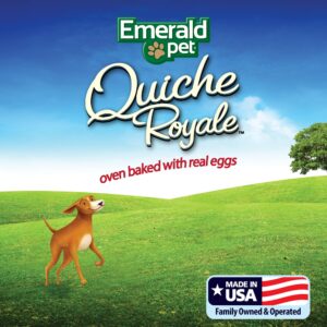 Emerald Pet Quiche Royale Premium Training Dog Treats — Healthy and Tasty Natural Dog Chews Made with Real Eggs — Limited Ingredient Dog Treats Made in The USA — Bacon & Cheese Treats, 6 oz