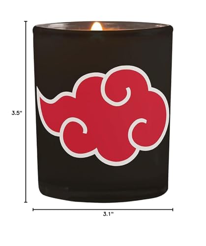 ABYstyle Naruto Shippuden Akatsuki Candle Measures 3.1" x 3.5" 30 Hours Burning Anime Manga Decorative Candles Candleligth Candle Gifts