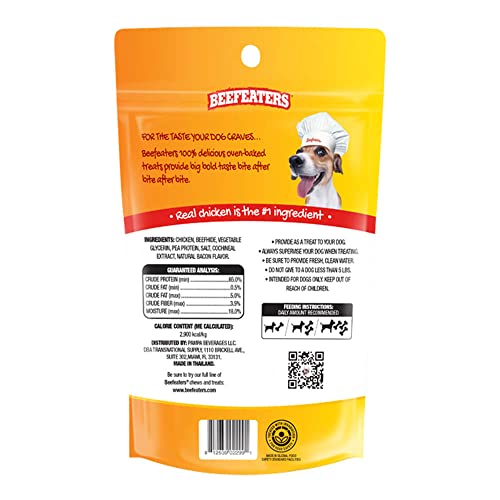 Beefeaters Dog Treats - Triple Flavor Wings 1.48oz Case of 12 | Rawhide Dog Treats Wrapped with Real Chicken | Promotes Dental Health | Dog Food Long-Lasting Chew | Training Treats for All Dog Sizes