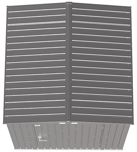 Arrow Shed Elite 6' x 6' Outdoor Lockable Gable Roof Steel Storage Shed Building, Silver