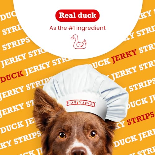 Beefeaters Duck Jerky Strips Dog Treat, 1.58oz, Case of 12, Brown