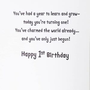 Greeting Card Today You're Turning 1 One - Everyone's Wild About You Jungle Theme Happy 1st Birthday