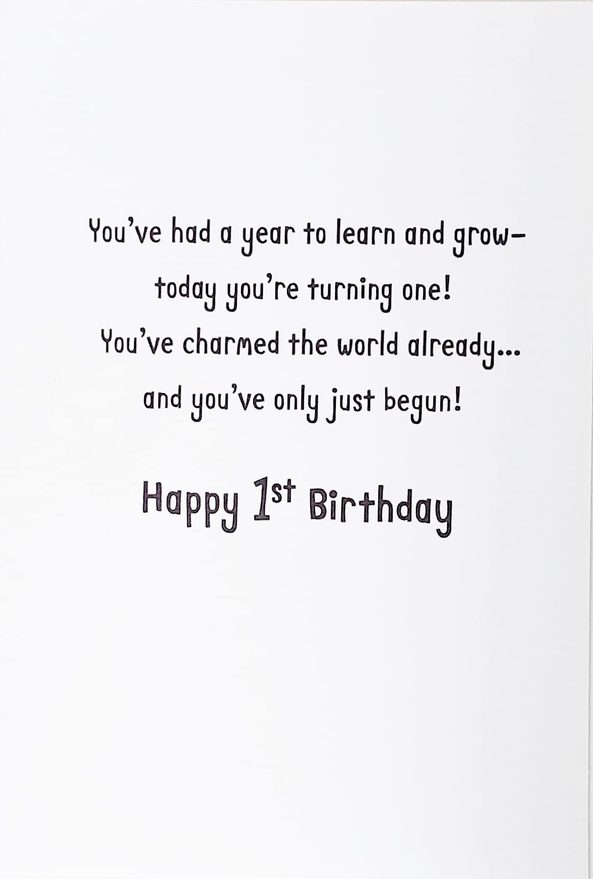 Greeting Card Today You're Turning 1 One - Everyone's Wild About You Jungle Theme Happy 1st Birthday