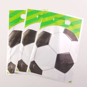 ALLPICK 30PCS Soccer Plastic Loot Gifts Bags Goody Candy Treat Bags for Kids Soccer Themed Birthday Party