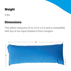 Aqua Outdoors Inside Pool Lounger Headrest Pillow, in Water Sun Shelf Chaise Cushion, Great for Tanning on Baja Ledge or Poolside Sundeck(Gray)