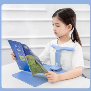 Gaeirt Kid Sitting Posture Corrector, PP ABS Writing Sitting Posture Corrector Height Adjustable for Home Study for Student(Blue)