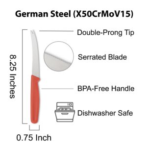 HIC Kitchen Serrated Tomato Knife, German Steel Blade