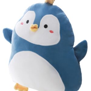 COSGOO 17.7 Inch Soft Blue Penguin Plush Hugging Pillow Cute Penguin Stuffed Animal Plushies Penguin Doll Toy Kids Stuffed Animals Penguin Plush Toys for Birthday, Valentine, Christmas or Daily