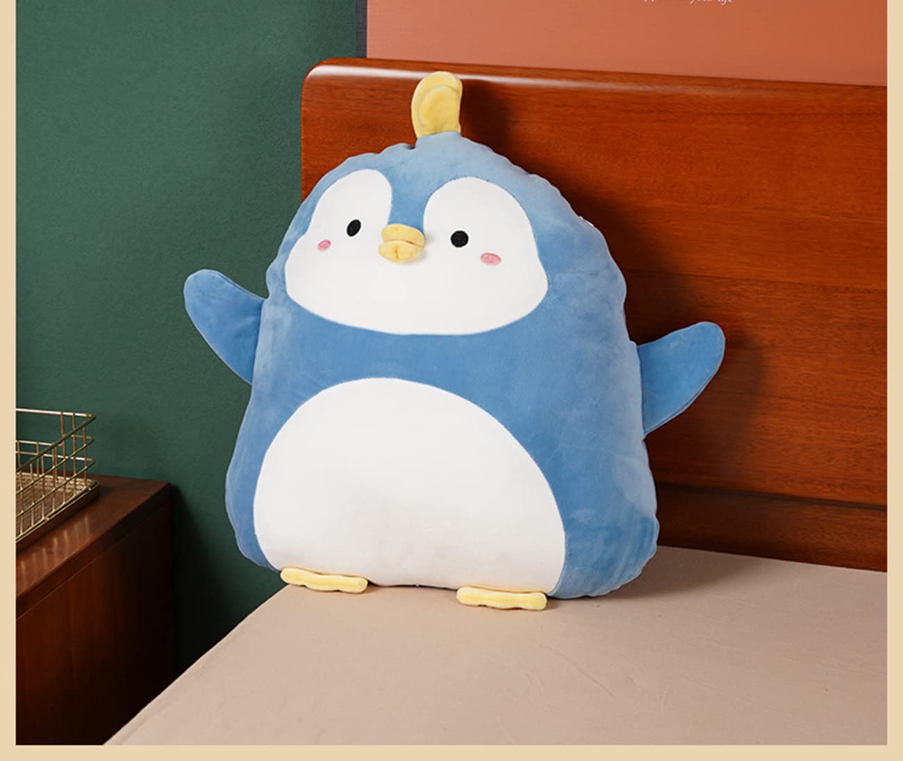 COSGOO 17.7 Inch Soft Blue Penguin Plush Hugging Pillow Cute Penguin Stuffed Animal Plushies Penguin Doll Toy Kids Stuffed Animals Penguin Plush Toys for Birthday, Valentine, Christmas or Daily