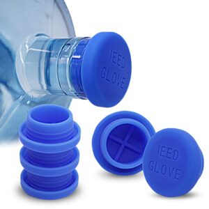 5 gallon water jug cap,silicone reusable no spill top lids cover with leak proof and air tight design,fits 55mm bottles-pack of (5)