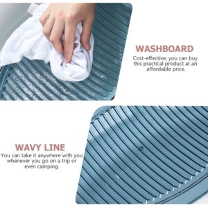 Cabilock Washing Washboard Baby Clothes Washboard Dormitory Washboard Home Scrubbing Board Non- Slip Socks Underwear Washboard Laundry Supply