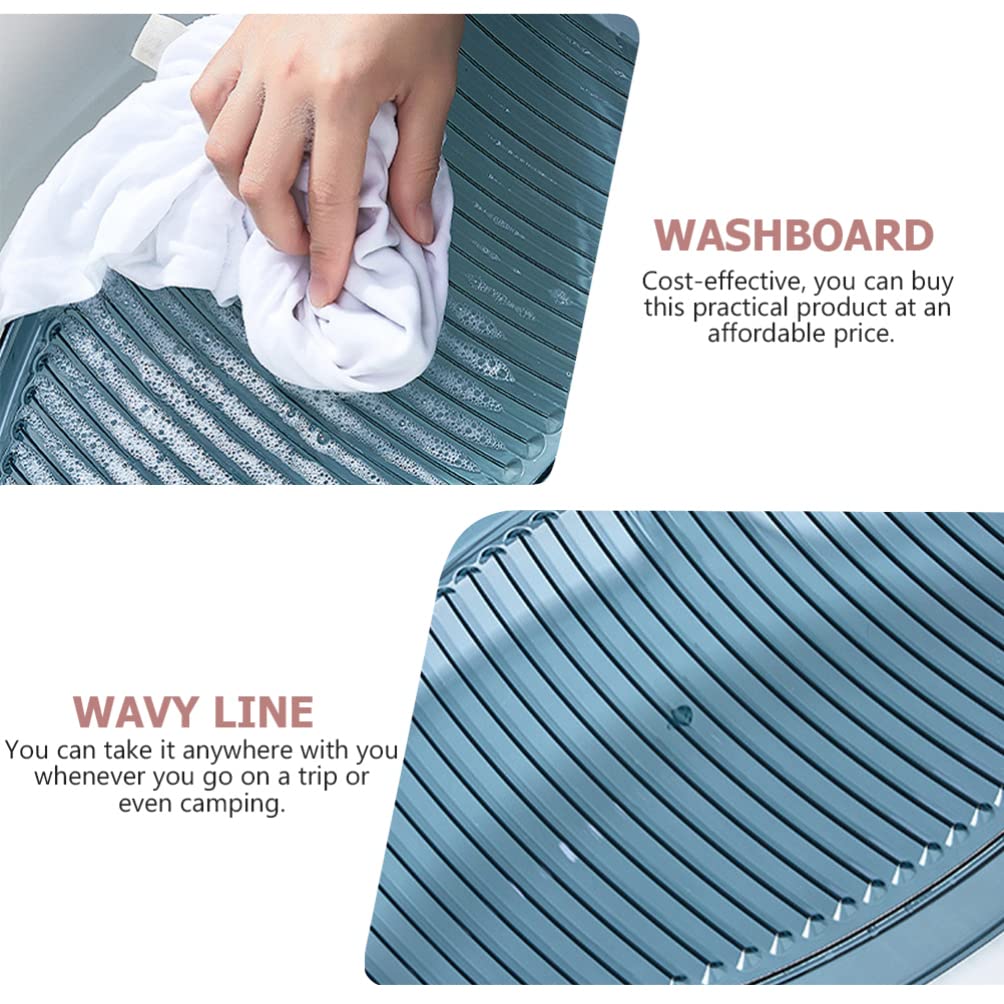 Cabilock Washing Washboard Baby Clothes Washboard Dormitory Washboard Home Scrubbing Board Non- Slip Socks Underwear Washboard Laundry Supply