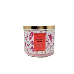 Bath & Body Works Bubbly Rose 3-Wick Candle Pack of 2