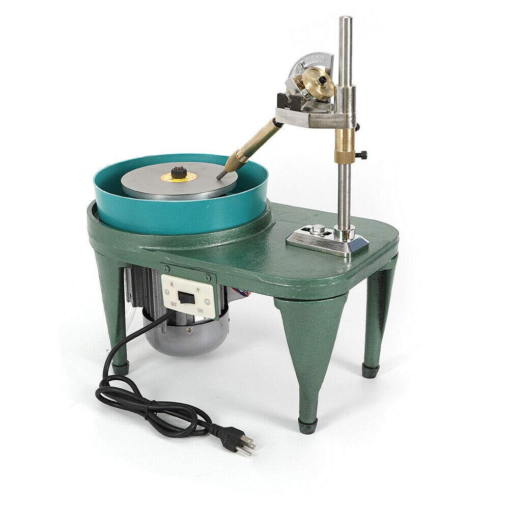 Gem Faceting Machine 180W Emerald Grinding and Polishing Machine 2800RPM Rock Polishing Machine Jewelry Corner Polishing Machine with Faceting Manipulator and Triangular Abrasive