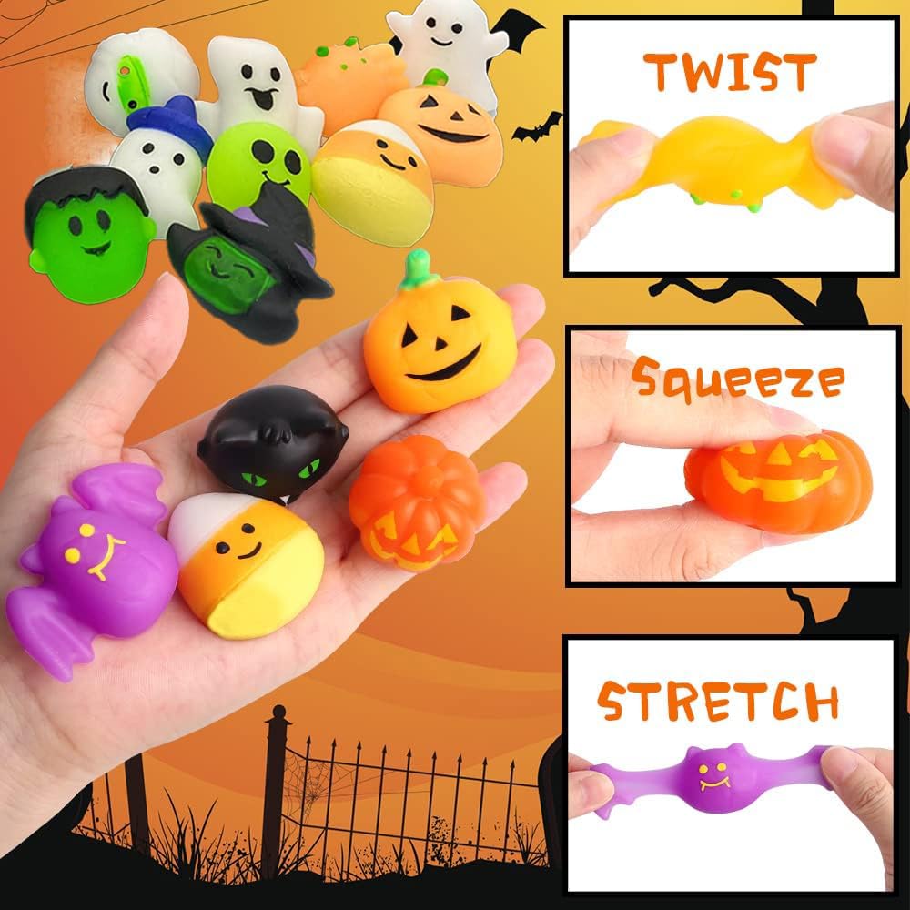 Huastyle 117 Pcs Halloween Party Favors for Kids 4-8, Fidget Pop Toys for Halloween Goodie Bag Fillers, Halloween Prizes for Kids, Pinata Stuffers, Treasure Box Toys for Classroom Rewards Gift