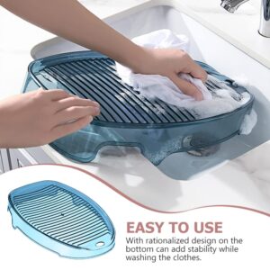 Cabilock Washing Washboard Baby Clothes Washboard Dormitory Washboard Home Scrubbing Board Non- Slip Socks Underwear Washboard Laundry Supply