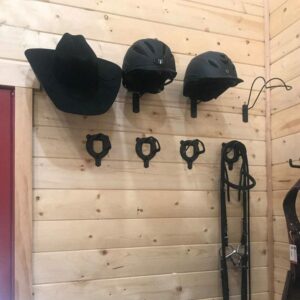 AUXPhome Professional Design - Wall Mounted Helmet Rack Storage Display Rack Hanger Motorcycle Helmet Holder Hook for Iron Man/Scout Trooper/Hockey/Equestrian/Baseball Helmet（No Helmet）