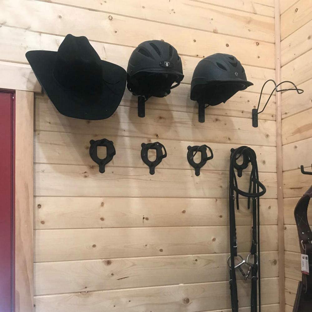 AUXPhome Professional Design - Wall Mounted Helmet Rack Storage Display Rack Hanger Motorcycle Helmet Holder Hook for Iron Man/Scout Trooper/Hockey/Equestrian/Baseball Helmet（No Helmet）