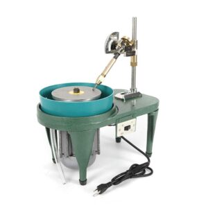 Gem Faceting Machine 180W Emerald Grinding and Polishing Machine 2800RPM Rock Polishing Machine Jewelry Corner Polishing Machine with Faceting Manipulator and Triangular Abrasive