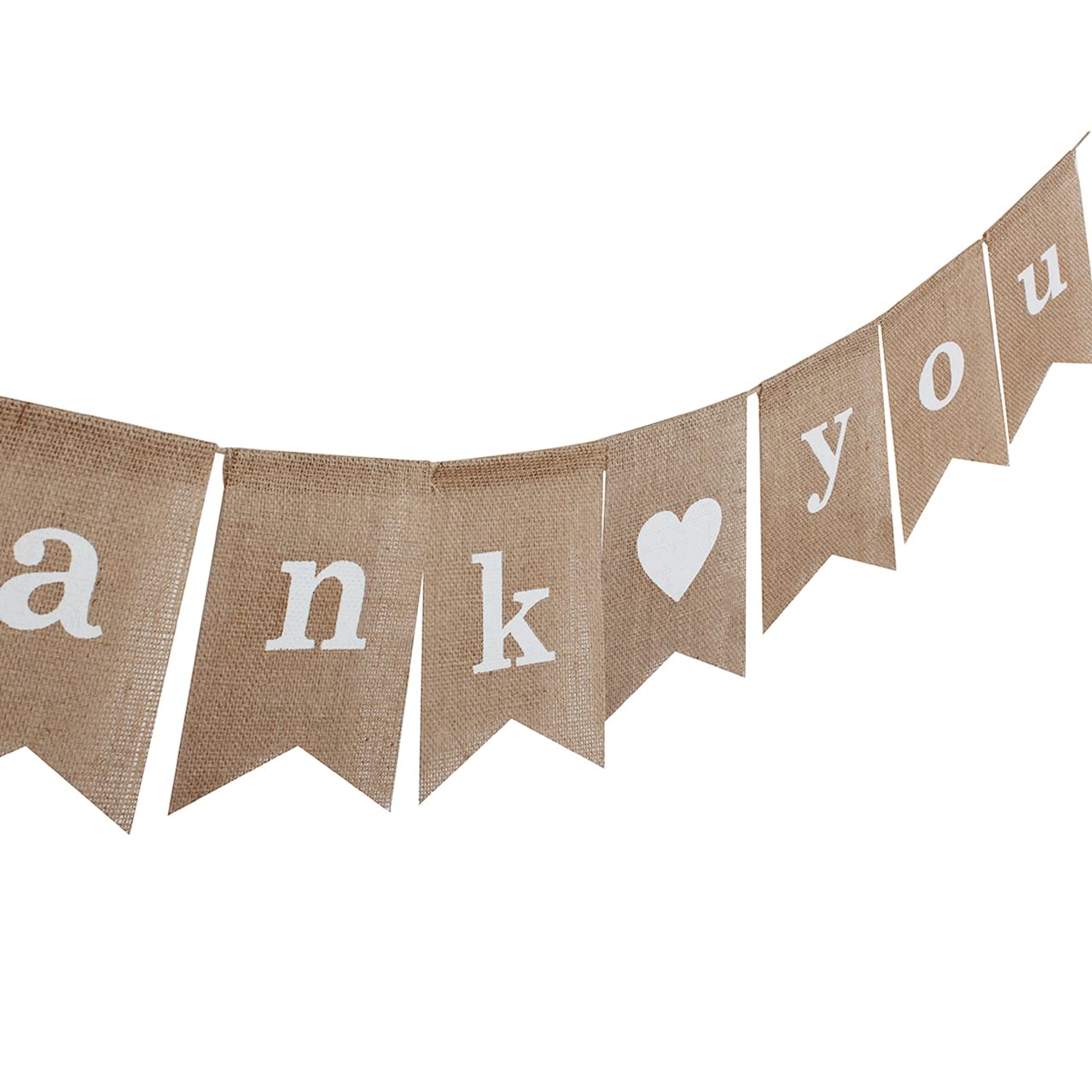 Burlap Thank You Banner for Wedding Birthday Bridal Shower Baby Shower Decorations Rustic Thanksgiving Sign