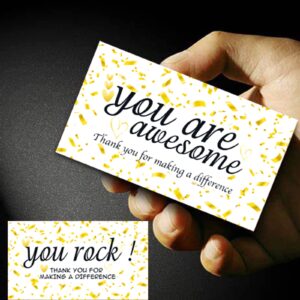 JINMIKEJI 200 Pieces You Are Awesome Cards Colorful Thank You For Making a Difference Cards Thank You Note Cards Appreciation Insert Greeting Card for Staff Teacher Employee Doctor Volunteer