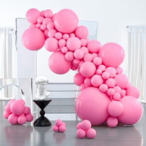 partywoo magenta pink balloons, 100 pcs hot pink balloons different sizes pack of 36 inch 18 inch 12 inch 10 inch 5 inch persian pink balloons for balloon garland arch as party decorations, pink-y11