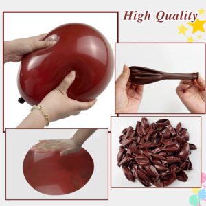 Janinus Burgundy Balloon Garland Arch Kit Maroon Balloons 12 In 5 In 80pcs Wine Red Balloons Matte Balloons for Graduation Wedding Bridal Shower Birthday Party Anniversary & Women Party Decoration