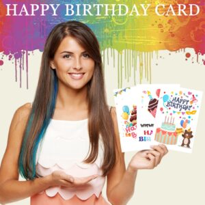 100 Pack Happy Birthday Cards - Bulk Set Includes 10 Unique Designs, 4 x 6 Inches for Kids & Adul