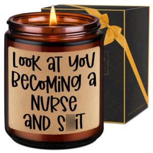 leado candles - nurse gifts for women, men - nurse graduation gifts, lpn, rn gifts for nurses - funny christmas, nursing school, nursing graduation gifts for her, nursing student, new nurses