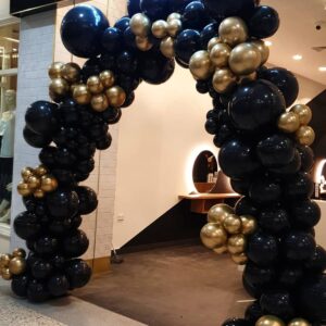 Black Balloons 85 pcs Black Balloon Garland Arch Kit 5/10/12/18 Inch Different Sizes Black Matte Latex Balloons for Graduation Party Decorations Wedding Birthday Party Anniversary Decorations