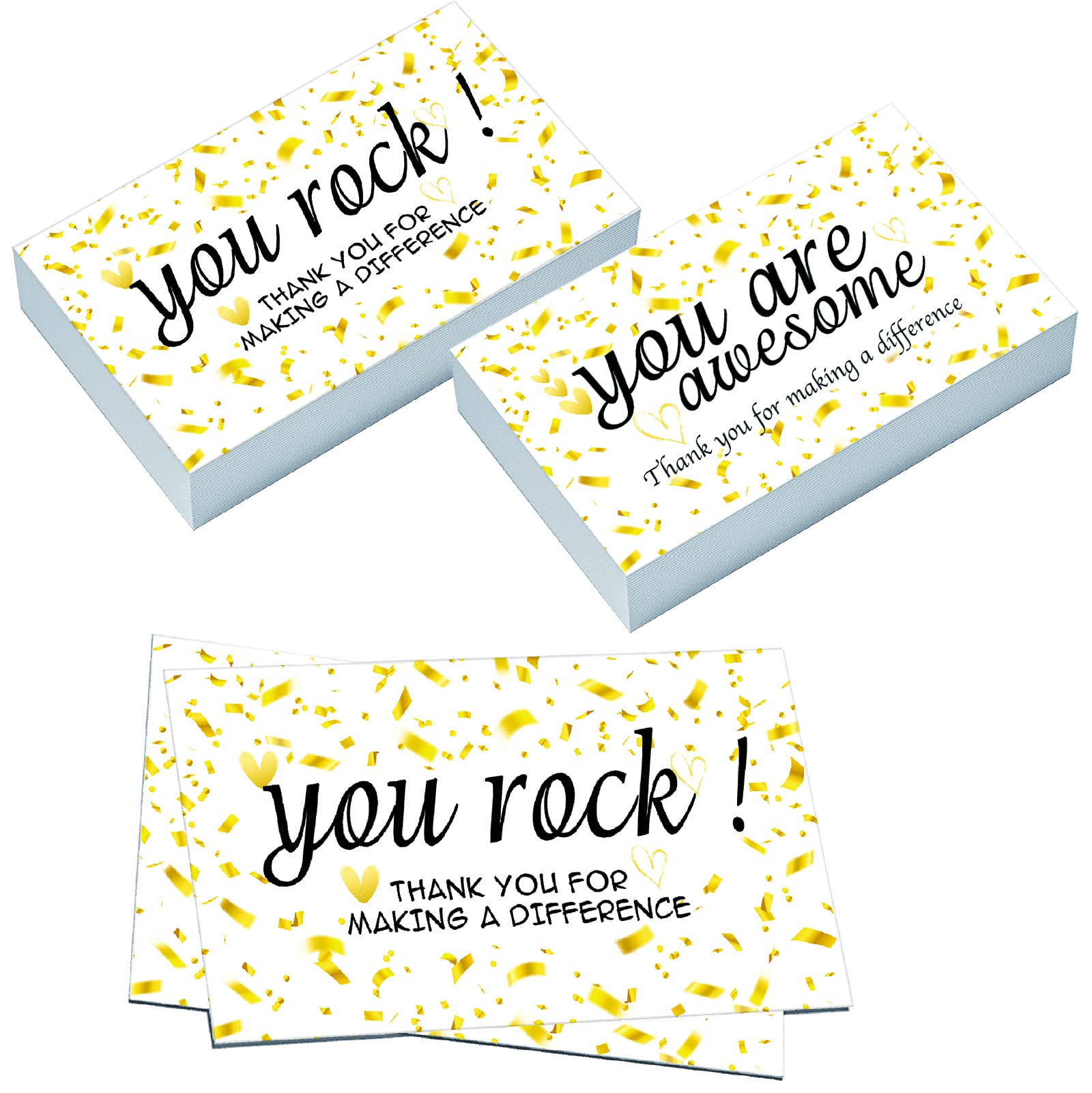 JINMIKEJI 200 Pieces You Are Awesome Cards Colorful Thank You For Making a Difference Cards Thank You Note Cards Appreciation Insert Greeting Card for Staff Teacher Employee Doctor Volunteer