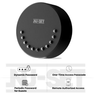 NU-SET Lock | Smart-Box Series Wall Mounted Electronic Combination Lock Box | Electronic Lock Box Key Sharing for Commercial & Personal Use | Home Improvement & Door Hardware (Black)