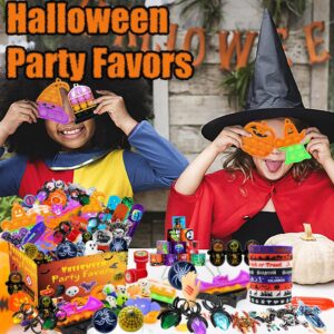 Huastyle 117 Pcs Halloween Party Favors for Kids 4-8, Fidget Pop Toys for Halloween Goodie Bag Fillers, Halloween Prizes for Kids, Pinata Stuffers, Treasure Box Toys for Classroom Rewards Gift