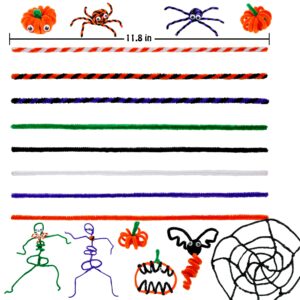 Halloween Pipe Cleaners,420 Pcs Halloween Pipe Cleaners Craft Set Including 320Pcs Pipe Cleaners &100Pcs Wiggle Googly Eyes Self Adhesive for Home&School DIY Art Crafts Daily or Halloween Decoration