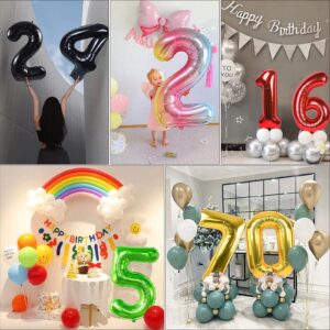 Smlpuame 40 inch Number Balloon 0-9 Gold Large Number 3 Balloons,Digital Balloons for Birthday Party Celebration Decorations Supplies, Helium Foil Number Balloons for Wedding Anniversary