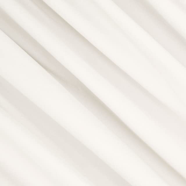 FabricLA DTY Double Brushed Knit Jersey 190 GSM - 58/60" Inches (150 CM) Wide - Soft Polyester Spandex Fabric - 2 Way Stretch Knit Fabric - Ivory, 3 Continuous Yards