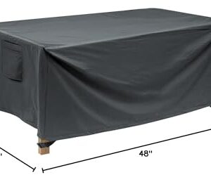 Patio Coffee Table Covers,Waterproof Outdoor Furniture Rectangular Small Table Covers,48'' L X 26'' W X 18'' H,Grey