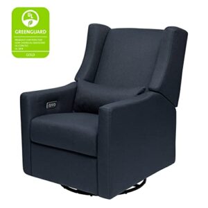 Babyletto Kiwi Electronic Power Recliner and Swivel Glider with USB Port in Performance Navy Eco-Twill, Water Repellent & Stain Resistant, Greenguard Gold and CertiPUR-US Certified