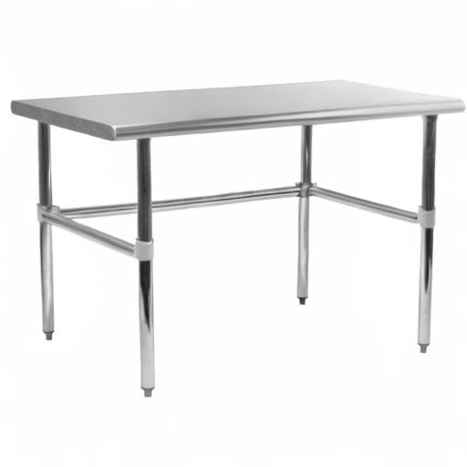 18" X 48" Stainless Steel Table with Open Base Table | Commercial & Residential Kitchen Laundry Garage Utility Bench | NSF Metal Prep Table