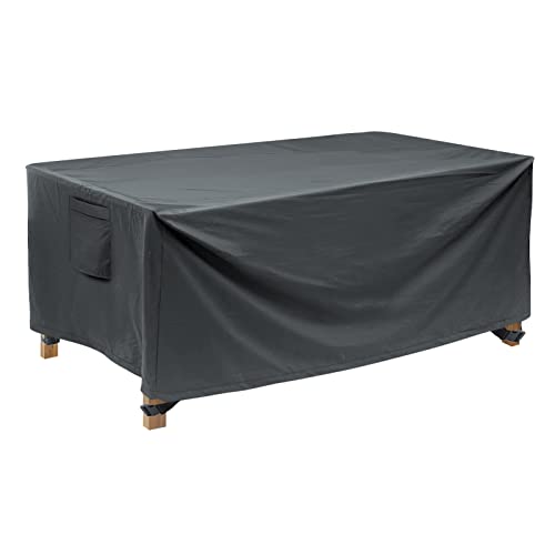 Patio Coffee Table Covers,Waterproof Outdoor Furniture Rectangular Small Table Covers,48'' L X 26'' W X 18'' H,Grey