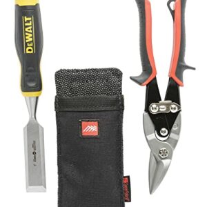 Diamondback Utility Sheath - Tool Belt Pouch for Utility Knife, Chisel or Jab Saw - Clip-On Utility Pouch Tool Holster - Multitool Sheath for Carpenters, Roofers, Framers & Drywallers (9.5"x1.75"x7")