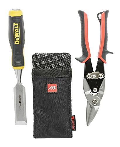 Diamondback Utility Sheath - Tool Belt Pouch for Utility Knife, Chisel or Jab Saw - Clip-On Utility Pouch Tool Holster - Multitool Sheath for Carpenters, Roofers, Framers & Drywallers (9.5"x1.75"x7")