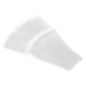 patikil 180x50mm perforated shrink bands, 250 pack pvc heat shrink wrap band fits cap diameter 4.29 to 4.49 inch for jars cans, clear