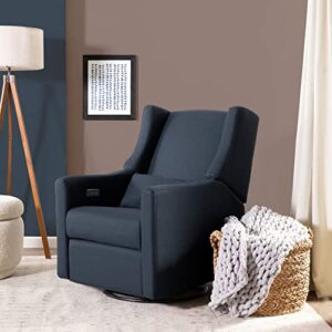 Babyletto Kiwi Electronic Power Recliner and Swivel Glider with USB Port in Performance Navy Eco-Twill, Water Repellent & Stain Resistant, Greenguard Gold and CertiPUR-US Certified